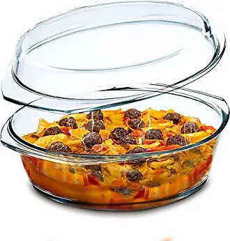 Simax 2.6 Quart Glass Mixing Bowl: Large Glass Bowl - Microwave & Oven Safe  Bowls - Borosilicate Glass Serving Bowl - Glass Bowls for Kitchen - Clear