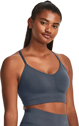 Under Armour, Project Rock Crossback Printed Sports Bra Womens, Temperedsteel