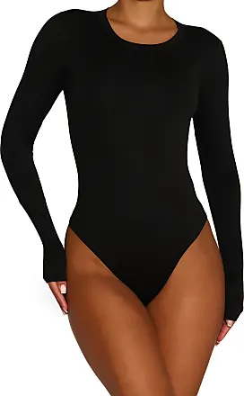 New Naked Wardrobe Get Snatched Ribbed Bodysuit in Black Size XL