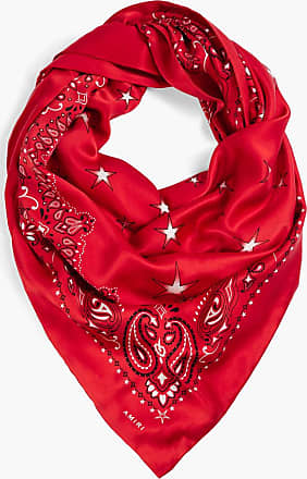 Terracotta Red Mens Silk Scarf in Dot Design 