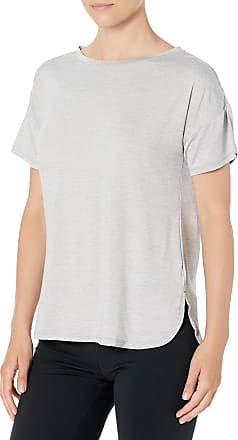 Danskin Womens Sustainable Tech Short Sleeve T-Shirt, Light Grey Space Dye, X-Large