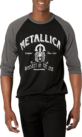 Metallica Men's  Now That We're Dead Raglan Baseball Jersey Black/White 