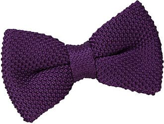 DQT knit knitted Flecked V Dot Cadbury Purple Classic Mens Pre-Tied Bow Tie