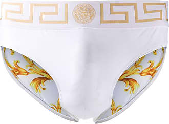 white versace swim shorts