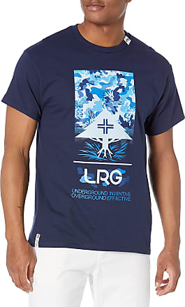 LRG Lifted Research Group Boys Short Sleeve Navy Blue Graphic T-Shirt Tee 