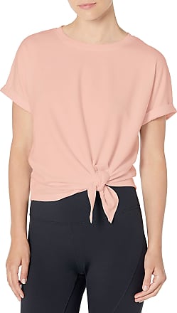 Danskin Womens Light Terry Short Sleeve T-Shirt, Peach, X-Large
