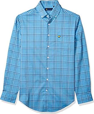 Jack Nicklaus Mens Micro Plaid Long Sleeve Button-Down Shirt Button Down Shirt
