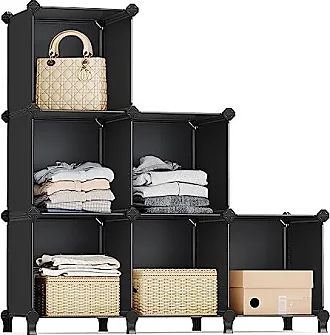 SONGMICS Cube Storage Organizer, 12-Cube Closet Storage Shelves, DIY Plastic Closet Cabinet, Modular Bookcase, Storage