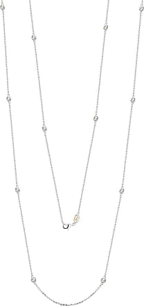 Suzy Levian 14k Rose Gold White Diamond 5 Clover by the Yard Station  Necklace