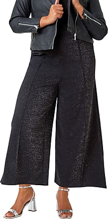 Cropped Stretch Trouser in Black - Roman Originals UK