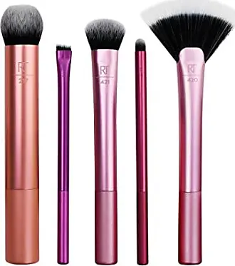  Real Techniques Expert Concealer Brush, Ultra Plush Custom Cut  Synthetic Taklon Bristles & Extended Aluminum Ferrules, Uniquely Shaped  Brush Head, For Even Coverage, Orange Face Brush, 1 Count : Beauty 