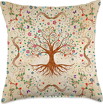 16x16 Multicolor Creativemotions Elder Futhark Spiral Art Throw Pillow 