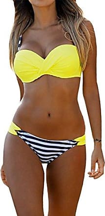 Damen Strand Sommer Bademode Brasilien Push Up Gepolstert Bikini Sets Badeanzug