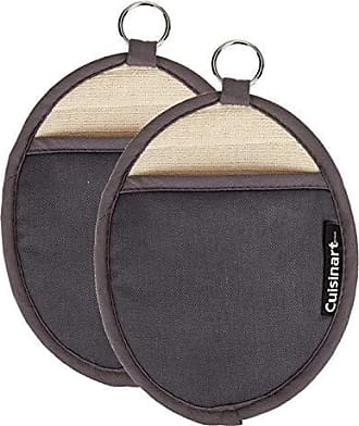 Cuisinart Chambray Pot Holders with Soft Insulated Pockets, 2pk - Heat Resistant Hot Pads, Trivets Protect Hands and Surfaces from Hot Kitchenware 