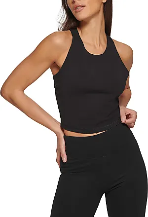 DKNY Women's Seamless Litewear High Neck Solid Crop, Black, Large :  : Clothing, Shoes & Accessories