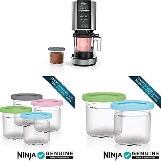 Ninja NC301 CREAMi Ice Cream Maker,Silver & XSKPLID2CD Pints 2 Pack,  Compatible with NC299AMZ & NC300s Series Creami Ice Cream Makers, BPA-Free  