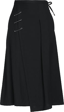 Cappotto monopetto con polsini svasatiYohji Yamamoto in Lana di colore Nero Donna Abbigliamento da Gonne da Gonne lunghe 