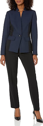 Le Suit Womens Petite Novelty 1 Button Shawl Collar Skirt Suit 