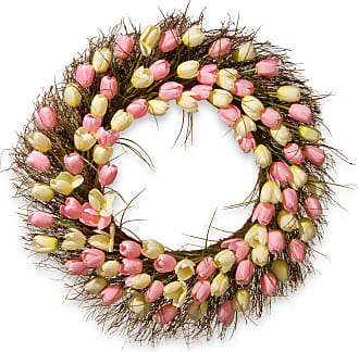 National Tree 24 Inch Floral Wreath with Pink Hydrangeas and Berries RAS-SN191416-P1 