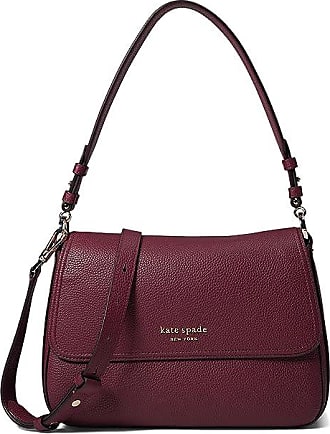 Kate Spade New York Knott Pebbled Leather Flap Crossbody Autumnal Red One  Size: Handbags