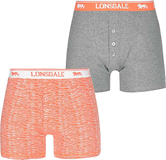 Lonsdale Mens 2 Pack Boxers Underwear Boxer Elasticated
