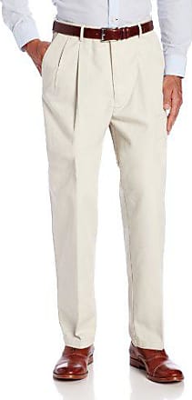 Haggar Mens Work To Weekend Khakis Hidden Expandable Waist No Iron Pleat Front Pant,Navy,42x29
