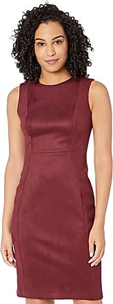 Calvin Klein Sleeveless Suede Sheath Dress