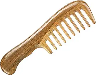 Peigne à cheveux à dents larges - Peigne en bois démêlant naturel pour cheveux  bouclés - Peigne en bois de santal sans statique pour femmes et hommes