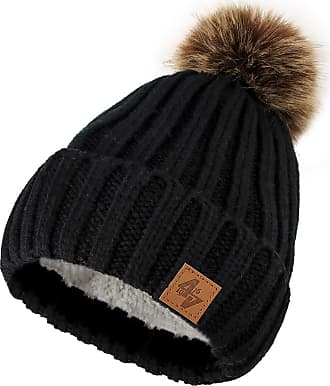 brown bobble hat womens