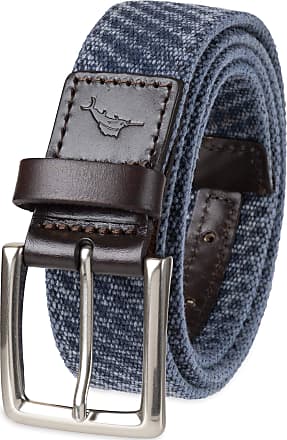 Tan Duke D555 Mens Anthony Square Buckle Edge Stitched Casual Adjustable Belt 
