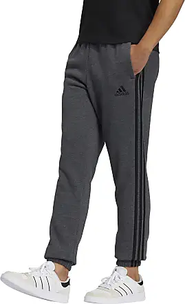 adidas Mens Essentials Fleece Open Hem 3-Stripes Pants