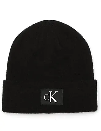 Calvin Klein Men's Tweed Cuff Hat and Scarf Set, Black, One Size at   Men's Clothing store