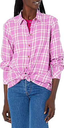 PINKMARCO Oversized Flannel Shirts for Women Plaid Shirt Plus Size Button  Down C