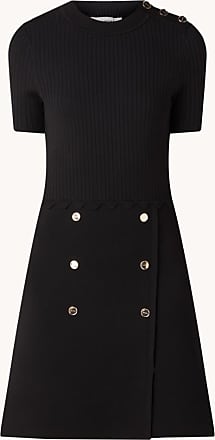 Sandro Mini-jurk wit-zwart casual uitstraling Mode Jurken Mini-jurken 