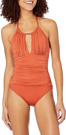 New Kenneth Cole NY Swimsuit Bikini 1 one piece Size M FLM Shoulders 