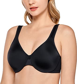 DELIMIRA Women's Smooth T-Shirt Strapless Minimizer Bra Plus Size Underwire Non-Padded 