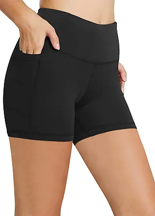 BALEAF Nuleaf Women's 8 High Waisted Biker Shorts with Pockets Tummy  Control Yoga Gym Spandex Shorts Gym Running