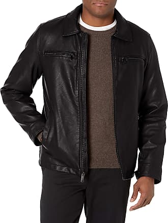 Milwaukee Leather SFM1806 Mens Black Euro Collar Café Leather Jacket X-Large 