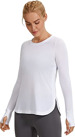 BALEAF Women's Long Sleeve Workout Shirts Fitted Yoga Tops Running Athletic Underscrub with Thumb Holes 