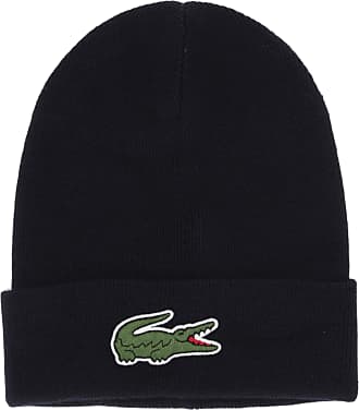 lacoste knitted logo beanie