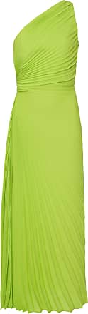 Valentino Womens Asymmetric Silk Georgette Midi Dress - Green - Moda Operandi