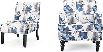 Christopher Knight Home 305498 Kendal Traditional Fabric Accent Chair, Print, Matte Black & Boaz Fabric Club Chair - Floral Print