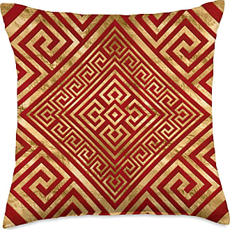 Multicolor Creativemotions Meander Pattern-Greek Key Ornament Throw Pillow 16x16 