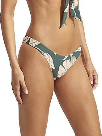  Seafolly Women's Standard Banded Longline Triangle Bikini Top  Swimsuit, Fleur de Bloom Evergreen, 2 : Clothing, Shoes & Jewelry