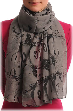 LissKiss Puce Pink Large Paisley On Grey Pashmina Feel - Scarf at   Women's Clothing store
