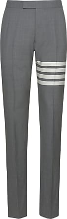 Damen Bekleidung Hosen und Chinos Hose mit gerader Passform Thom Browne Baumwolle Bestickte Hose Mit Geradem Bein Aus Baumwoll-twill in Blau 