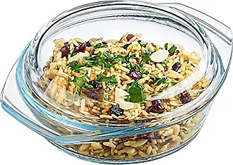 Simax 2.6 Quart Glass Mixing Bowl: Large Glass Bowl - Microwave & Oven Safe  Bowls - Borosilicate Glass Serving Bowl - Glass Bowls for Kitchen - Clear  Mixing Bowls for Cooking, Baking, Salad - 2.6 Qt 