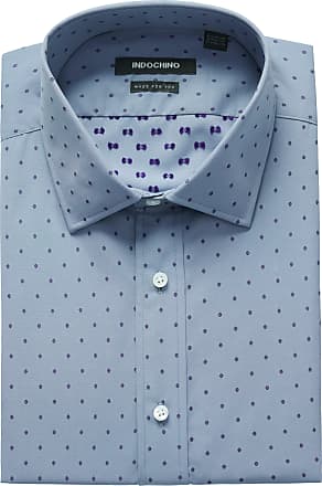 Indochino Men's Custom Kyre Animal Print Blue Shirt | 100% Cotton