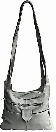 Woodland Leathers Women's Cross Body Bag, Quilted Crossbody Shoulder Bags, Multi Pocket Satchel Small Black Handbag, Fashion Bottega Bag with Wide
