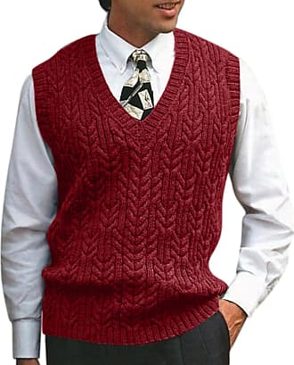 Fashion Slipovers Fine Knitted Cardigans Peter Hahn Fine Knitted Cardigan red cable stitch elegant 
